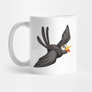 happy blackbird flying Mug